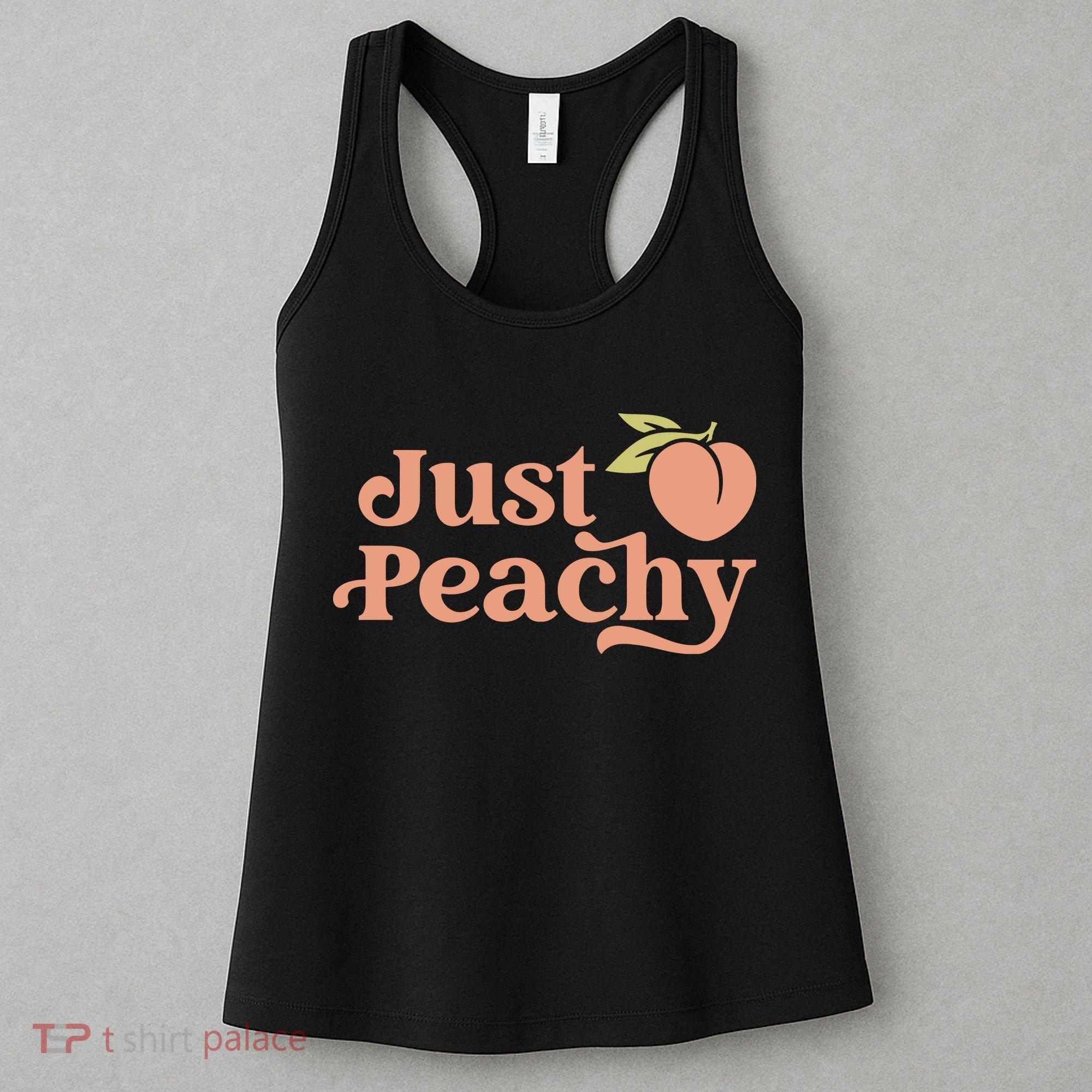 Just Peachy Retro 70s Georgia Peaches Summer Fruit Women's Tank Top