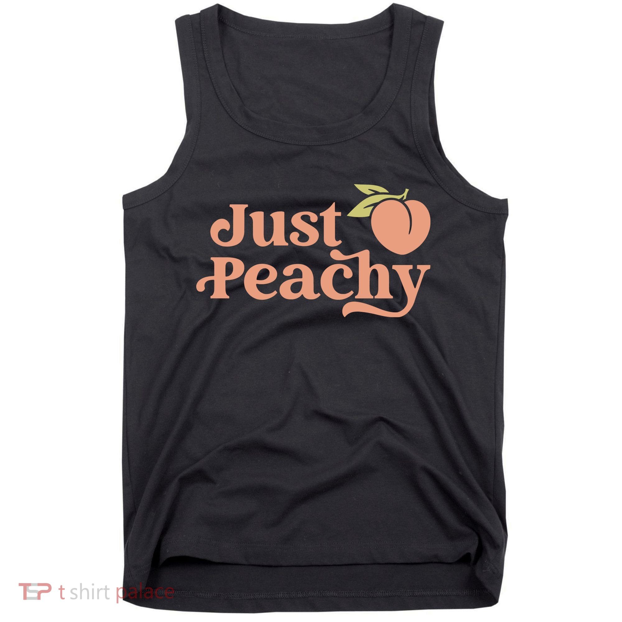 Just Peachy Retro 70s Georgia Peaches Summer Fruit Tank Top