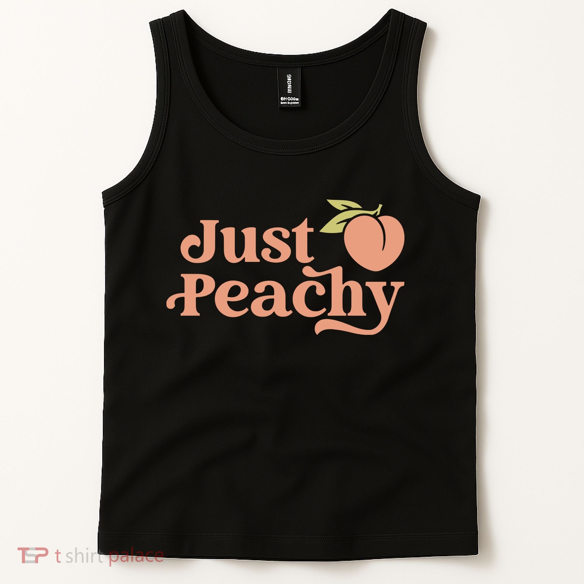 Just Peachy Retro 70s Georgia Peaches Summer Fruit Tank Top