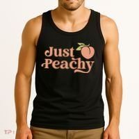 Just Peachy Retro 70s Georgia Peaches Summer Fruit Tank Top thumb 3