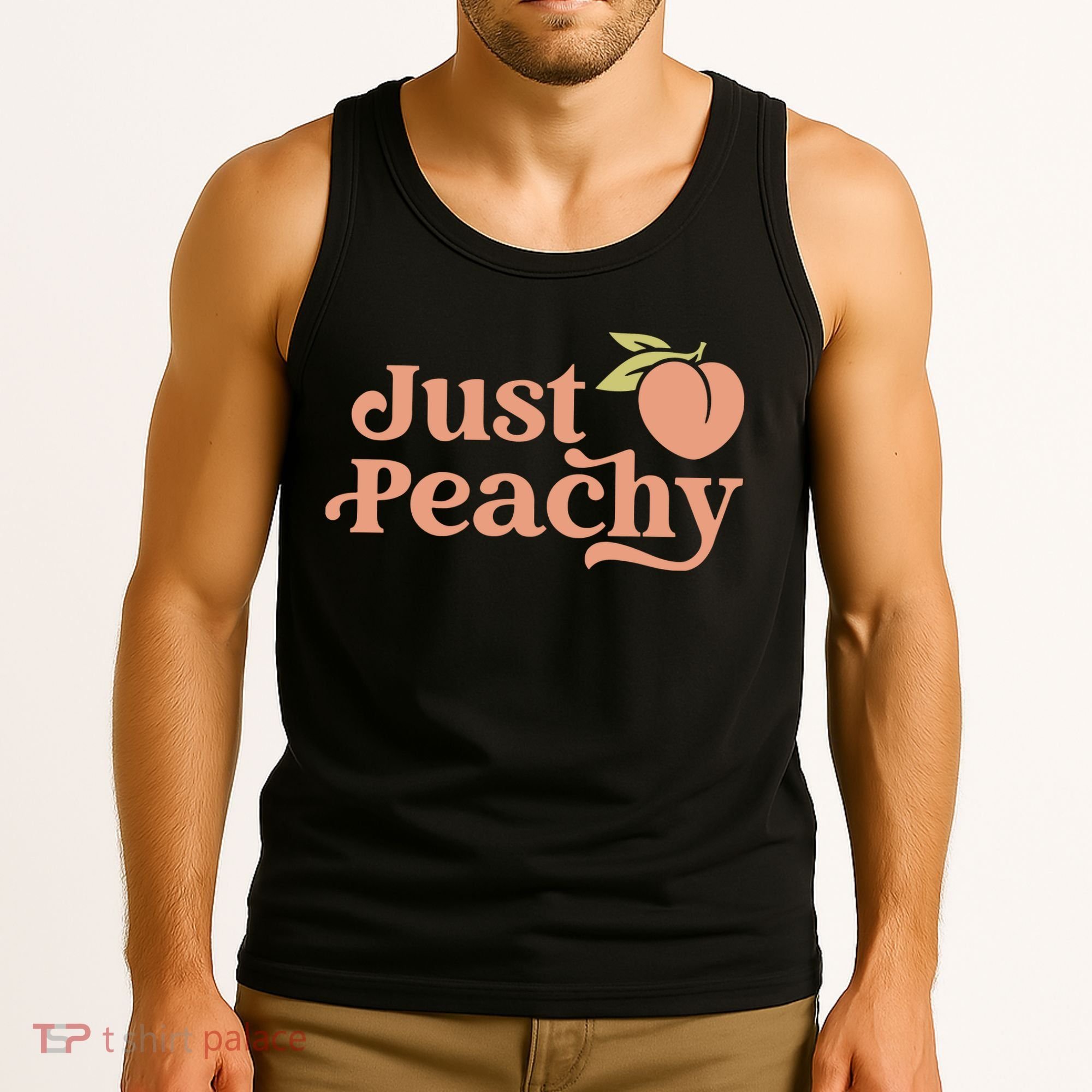 Just Peachy Retro 70s Georgia Peaches Summer Fruit Tank Top
