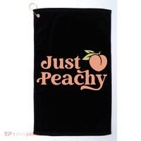 Just Peachy Retro 70s Georgia Peaches Summer Fruit Golf Towel thumb 0