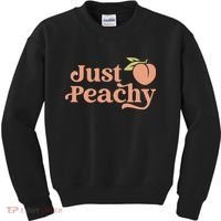 Just Peachy Retro 70s Georgia Peaches Summer Fruit Kids Sweatshirt thumb 0