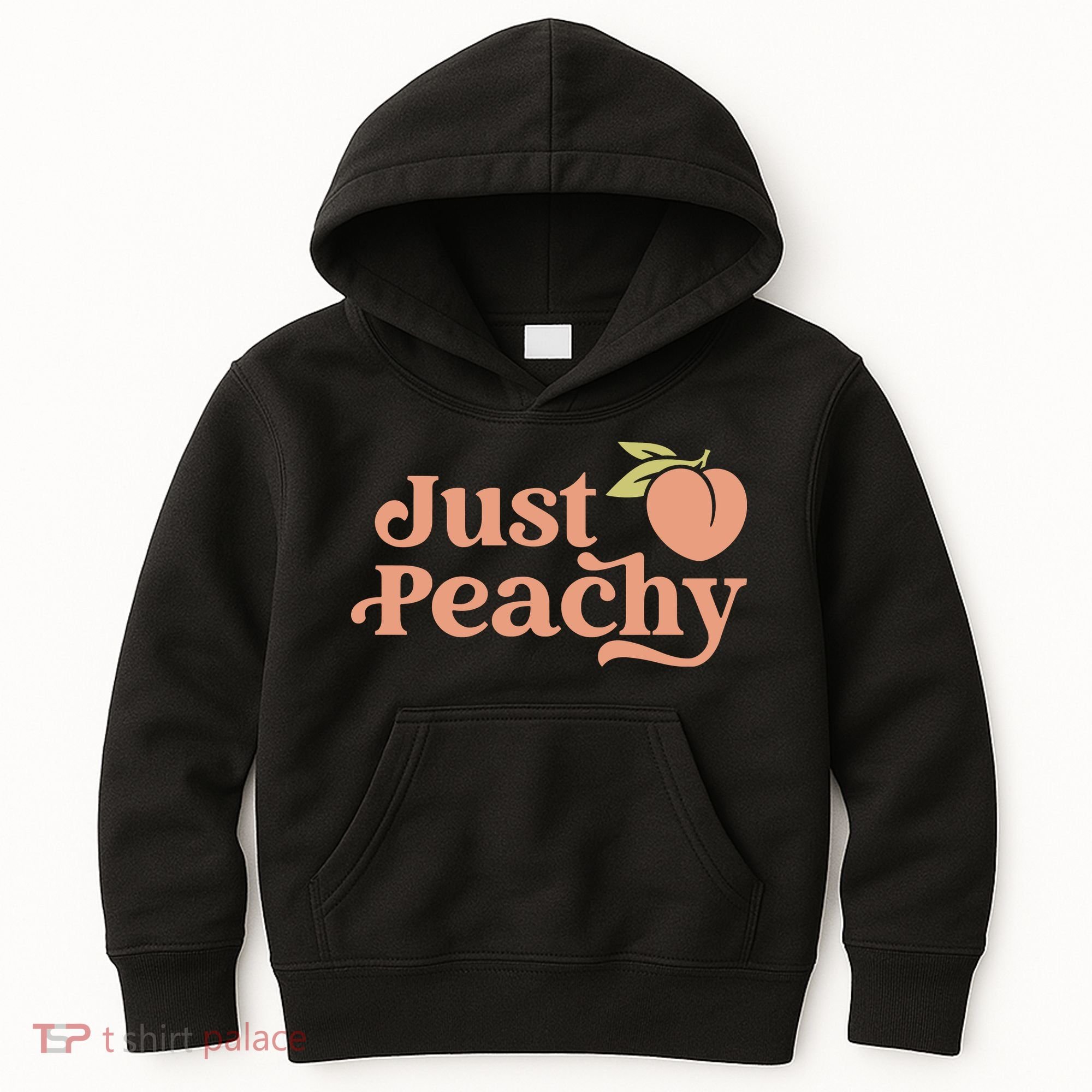Just Peachy Retro 70s Georgia Peaches Summer Fruit Kids Hoodie