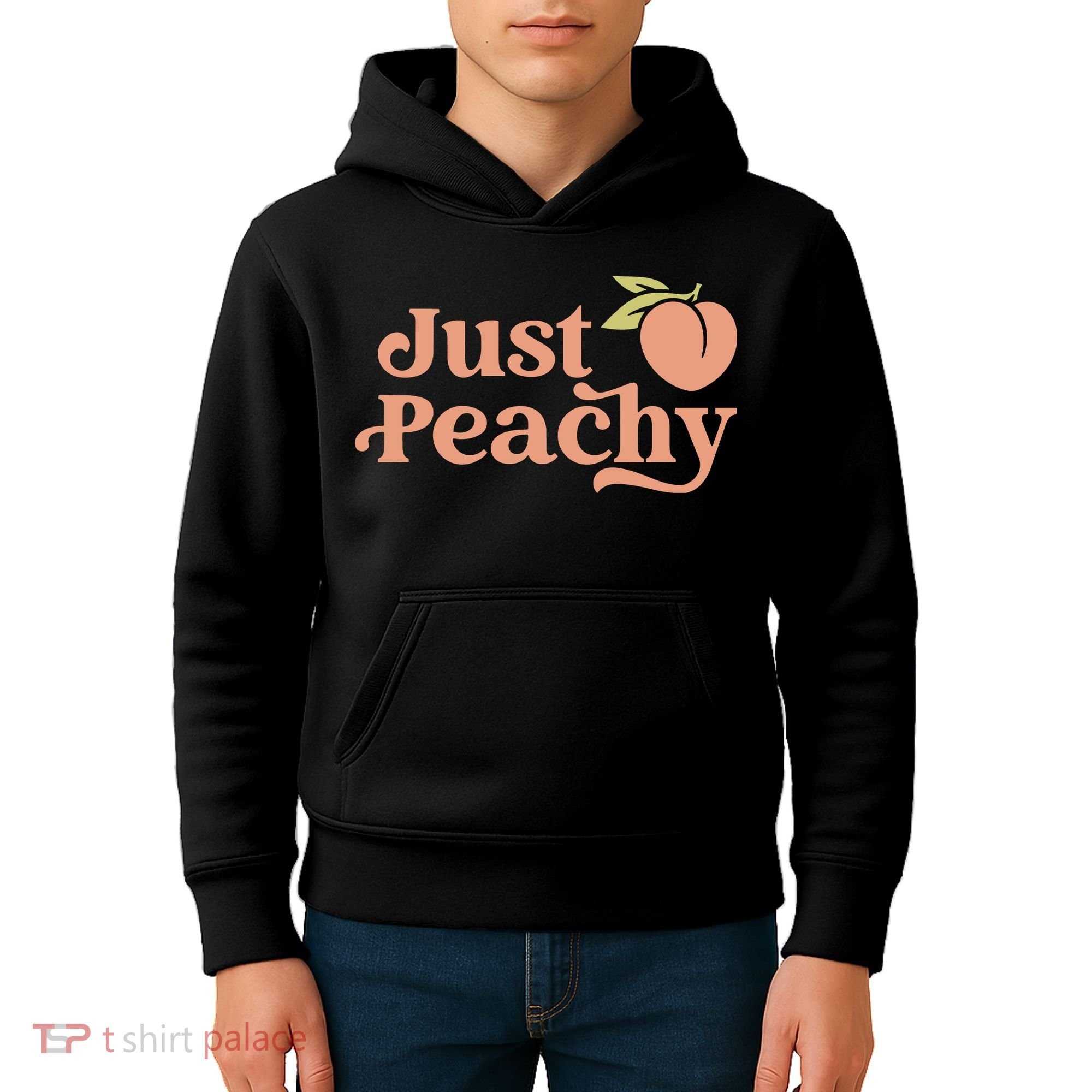 Just Peachy Retro 70s Georgia Peaches Summer Fruit Kids Hoodie