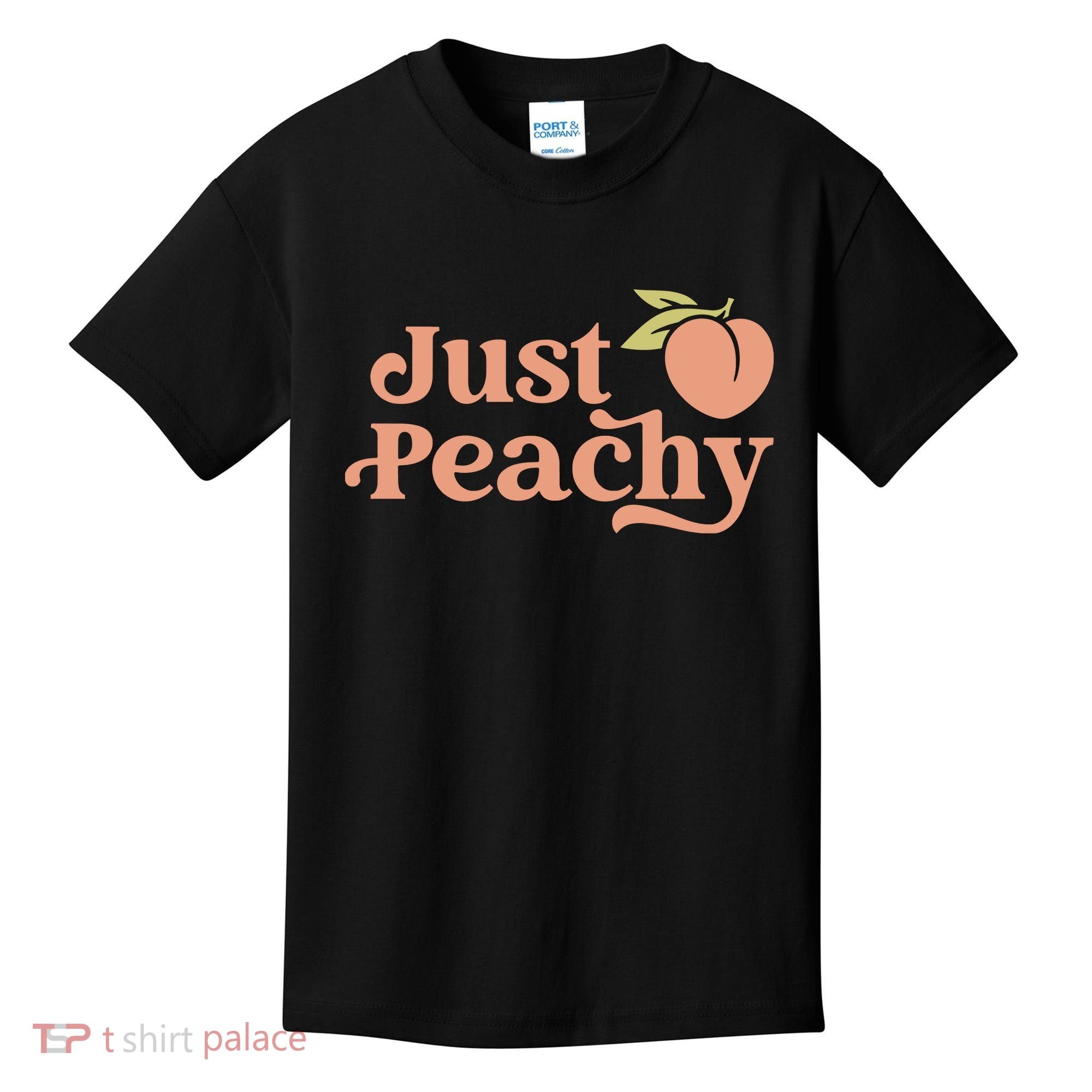 Just Peachy Retro 70s Georgia Peaches Summer Fruit Kids T-Shirt