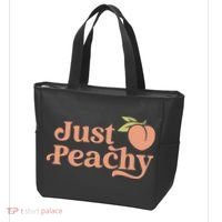 Just Peachy Retro 70s Georgia Peaches Summer Fruit Tote Bag thumb 3