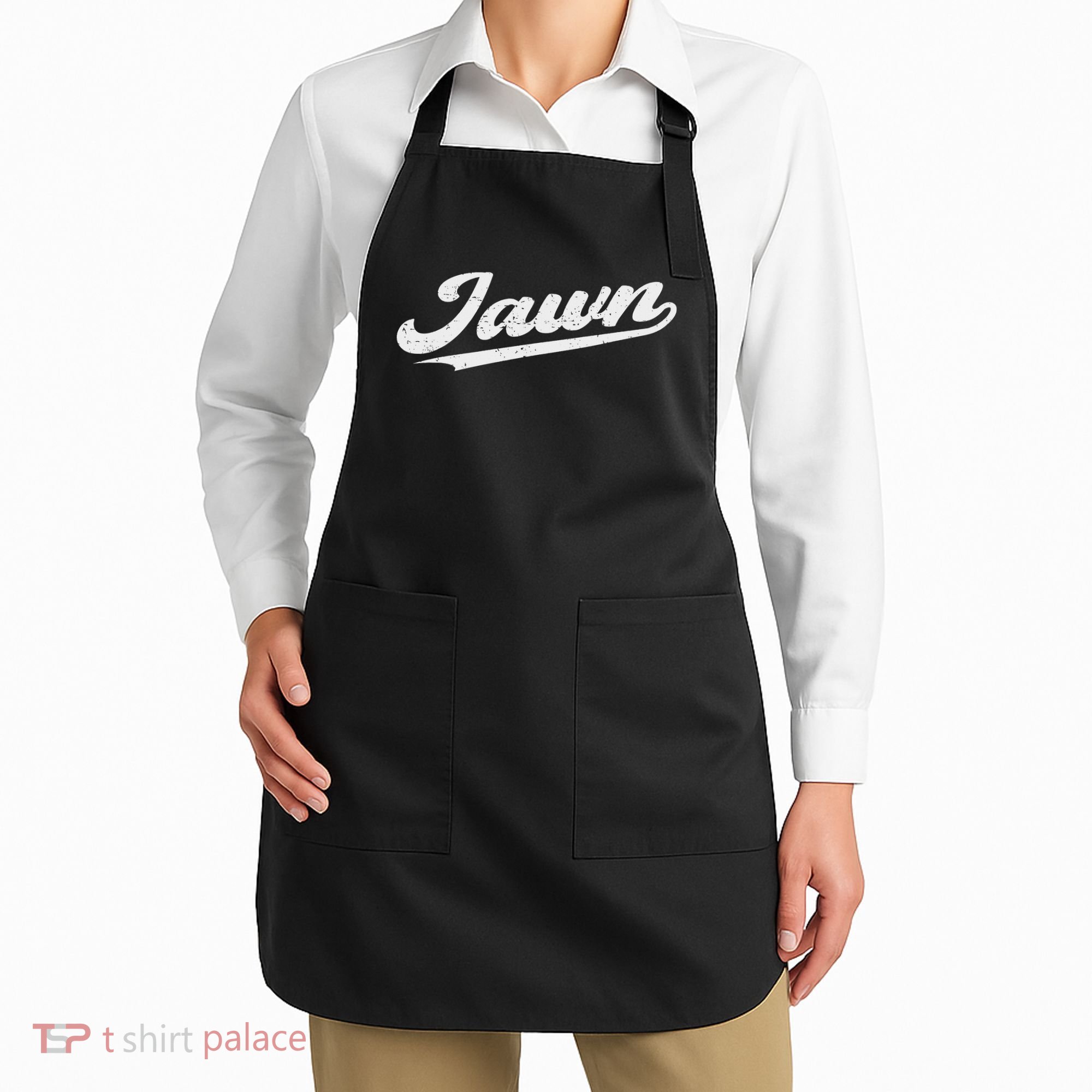 Jawn Philadelphia Retro Throwback Script Funny Slang Apron