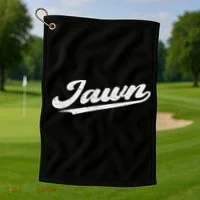 Jawn Philadelphia Retro Throwback Script Funny Slang Golf Towel thumb 1