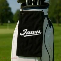 Jawn Philadelphia Retro Throwback Script Funny Slang Golf Towel thumb 2