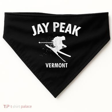 Jay Peak Skiing Gift Vermont Ski Cool Gift USA-Made Doggie Bandana