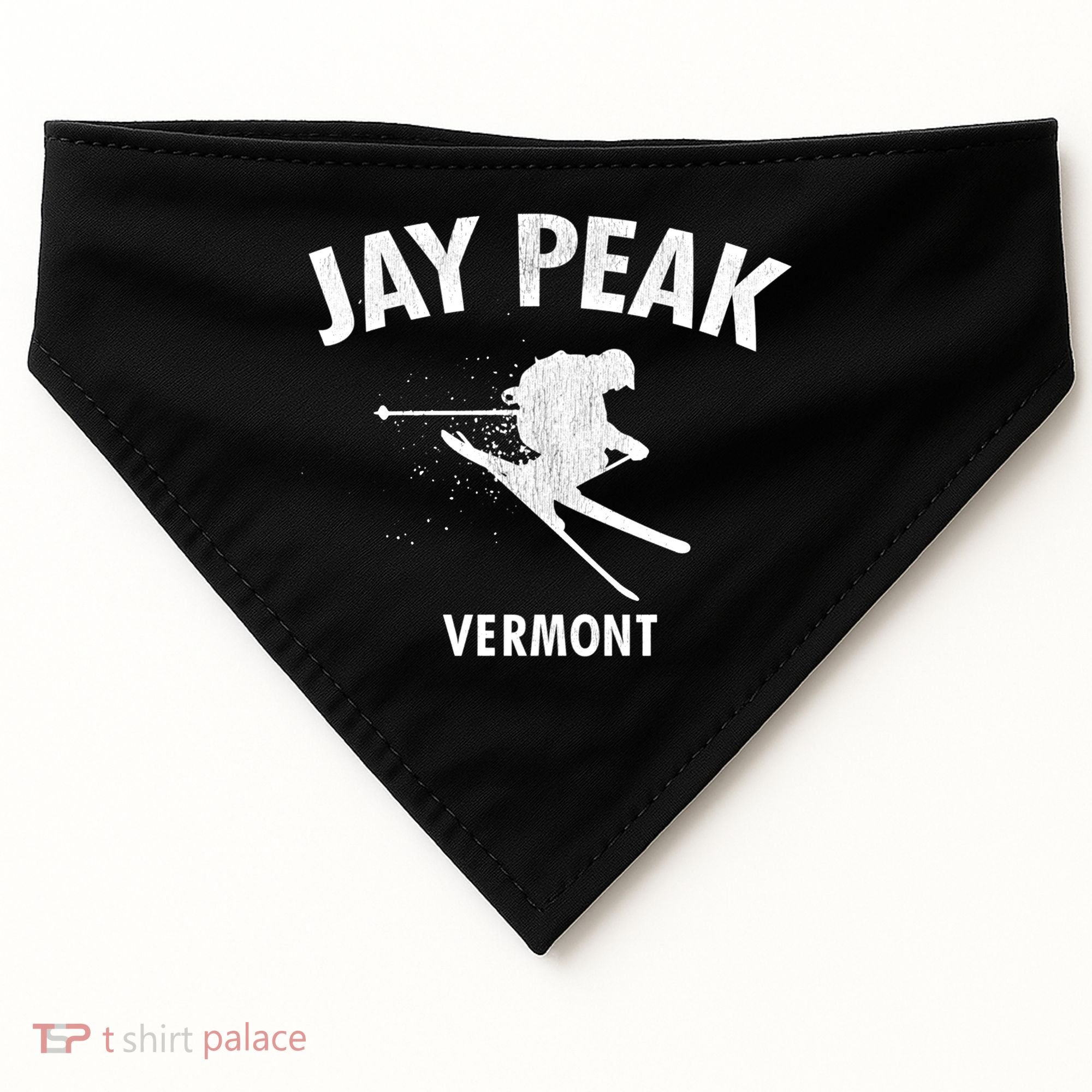 Jay Peak Skiing Gift Vermont Ski Cool Gift USA-Made Doggie Bandana