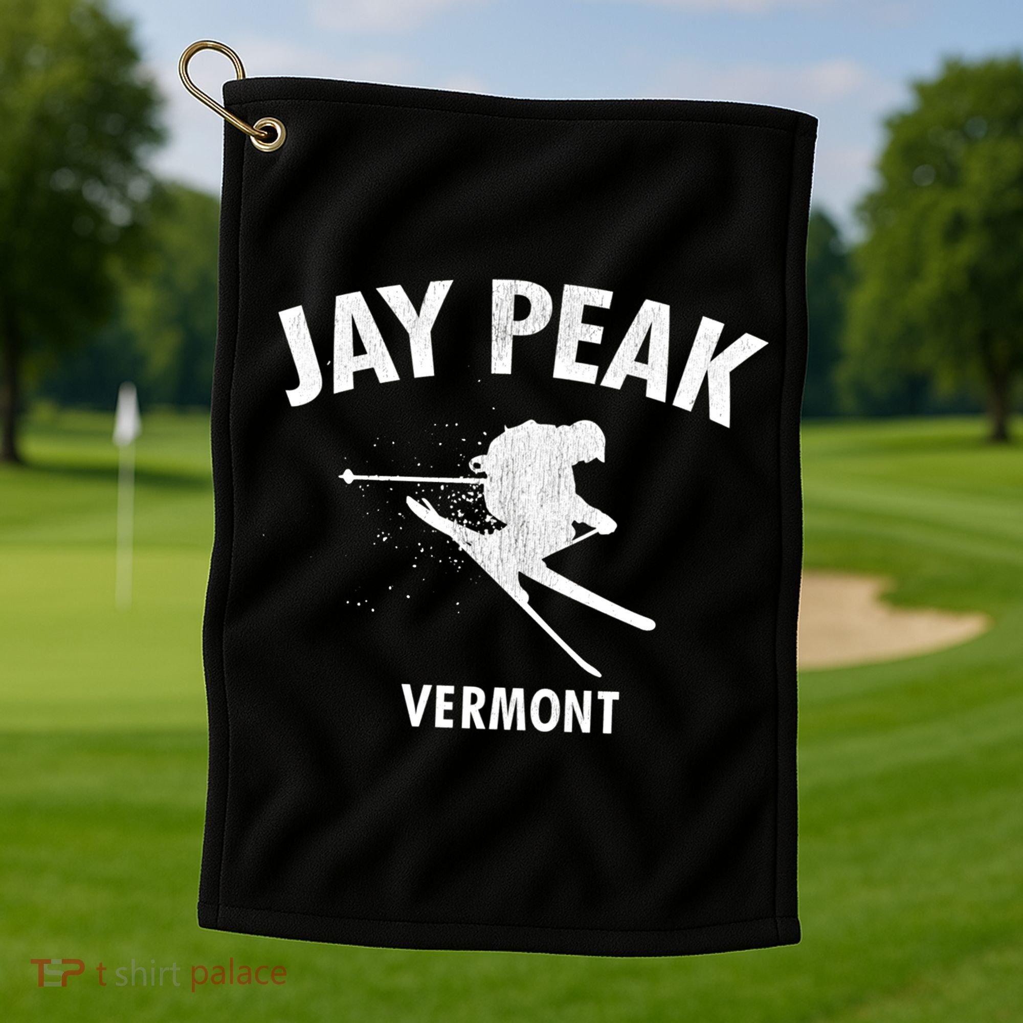 Jay Peak Skiing Gift Vermont Ski Cool Gift Golf Towel