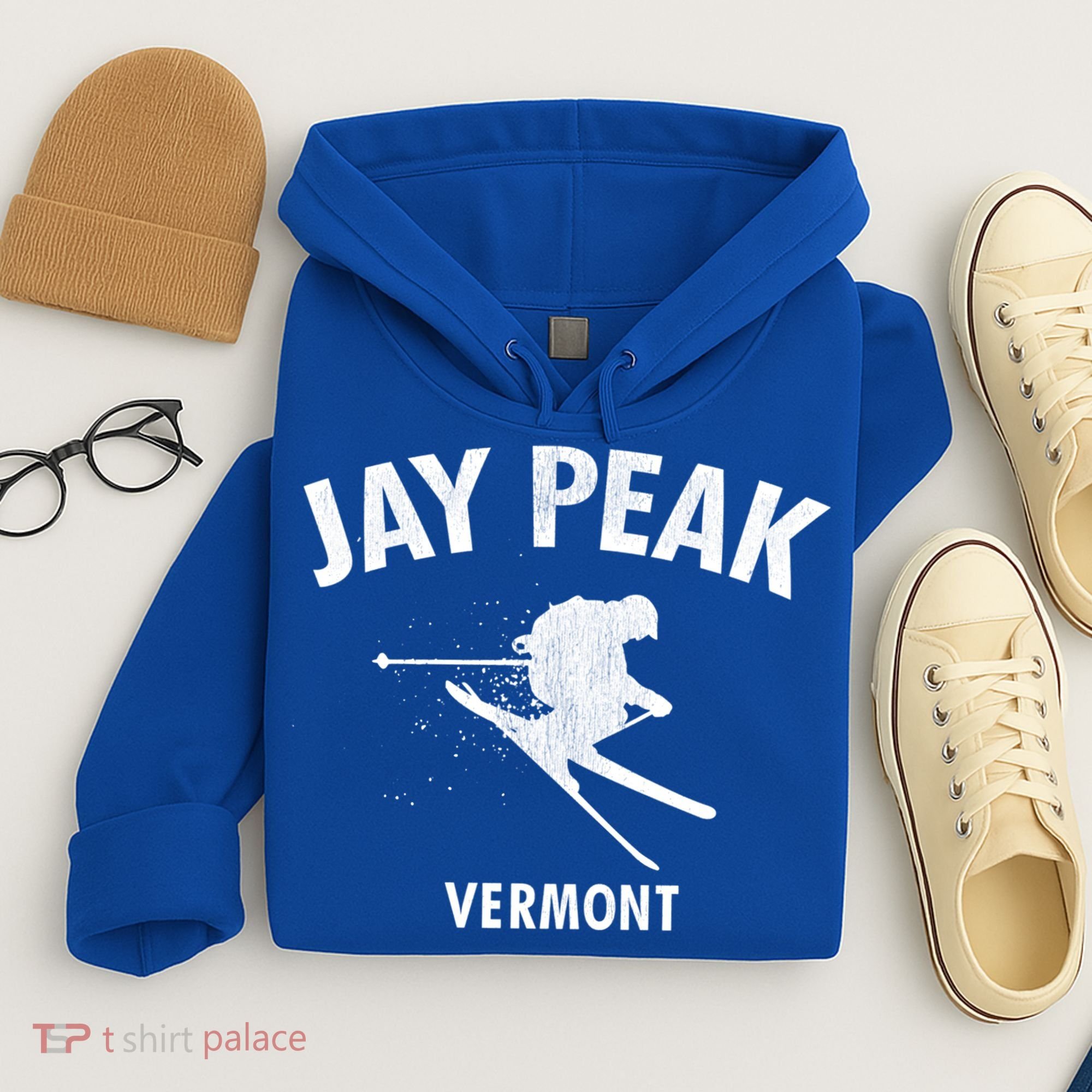 Jay Peak Skiing Gift Vermont Ski Cool Gift Hoodie
