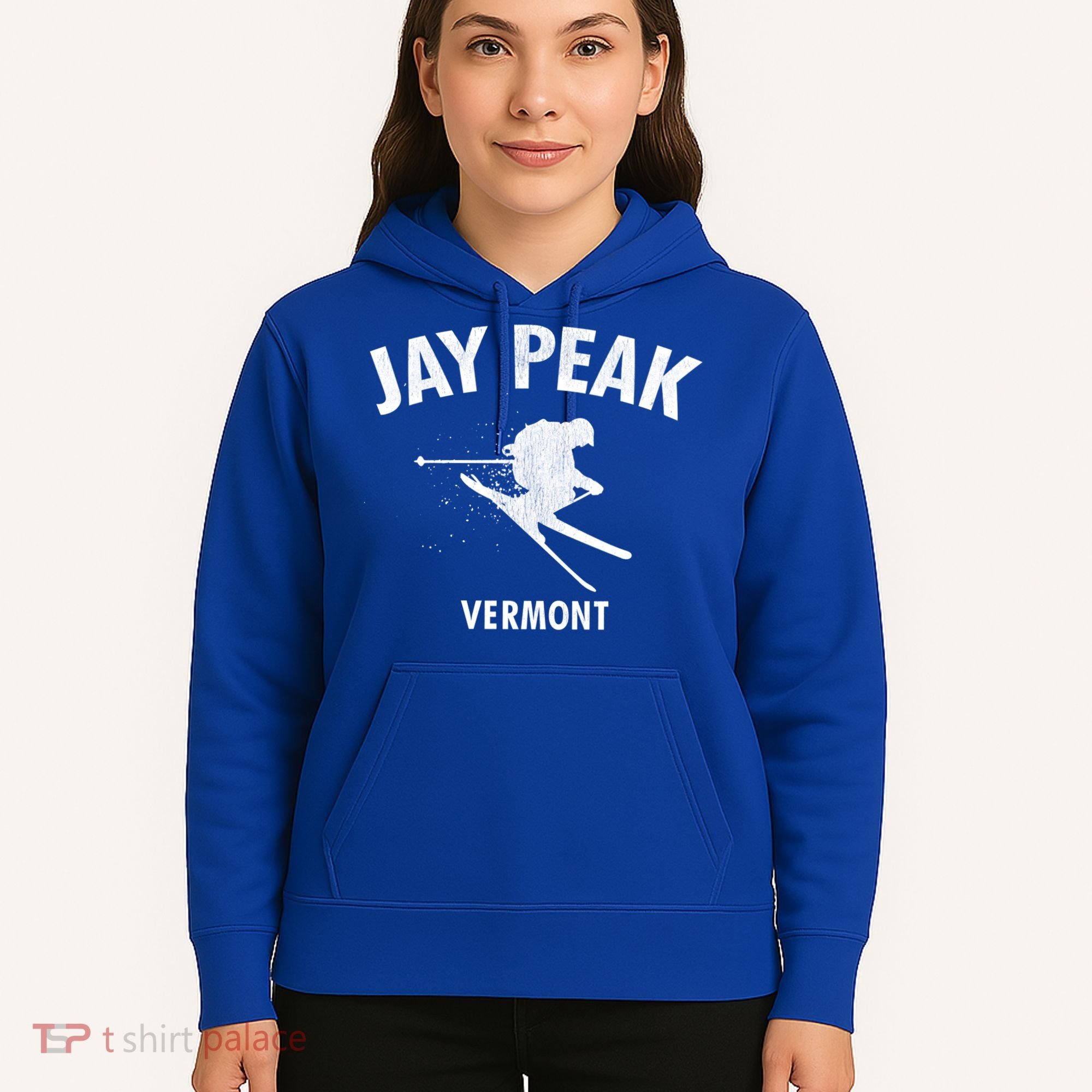 Jay Peak Skiing Gift Vermont Ski Cool Gift Hoodie