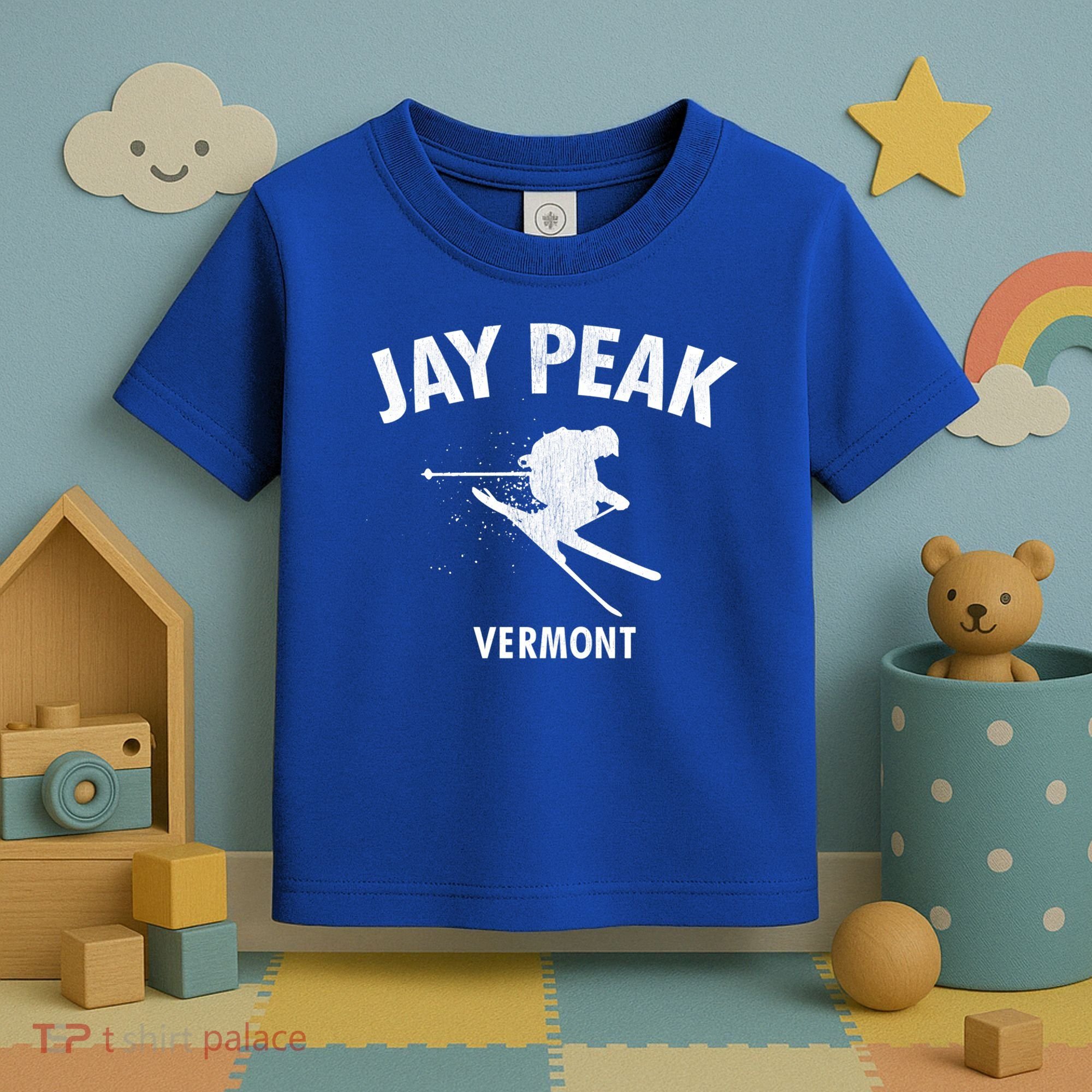 Jay Peak Skiing Gift Vermont Ski Cool Gift Toddler T-Shirt