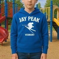 Jay Peak Skiing Gift Vermont Ski Cool Gift Kids Hoodie thumb 2