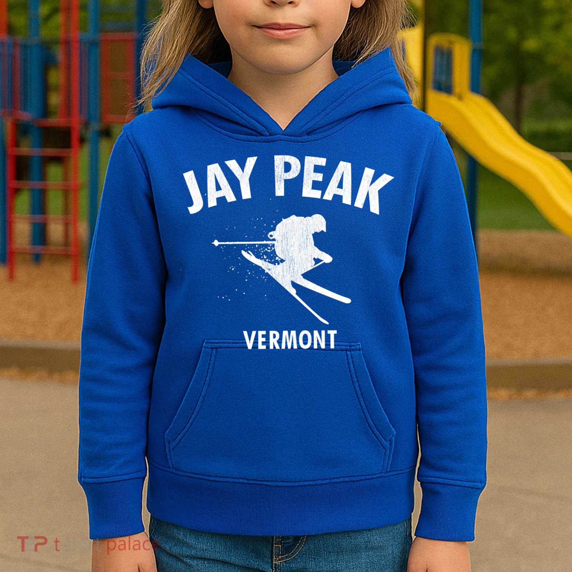 Jay Peak Skiing Gift Vermont Ski Cool Gift Kids Hoodie
