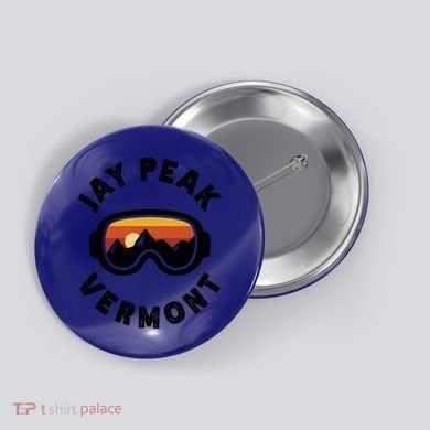 Jay Peak Skiing Ski Snowboarding In Vermont New England Cute Gift Button