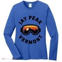 Jay Peak Skiing Ski Snowboarding In Vermont New England Cute Gift Women's Long Sleeve Shirt thumb 0