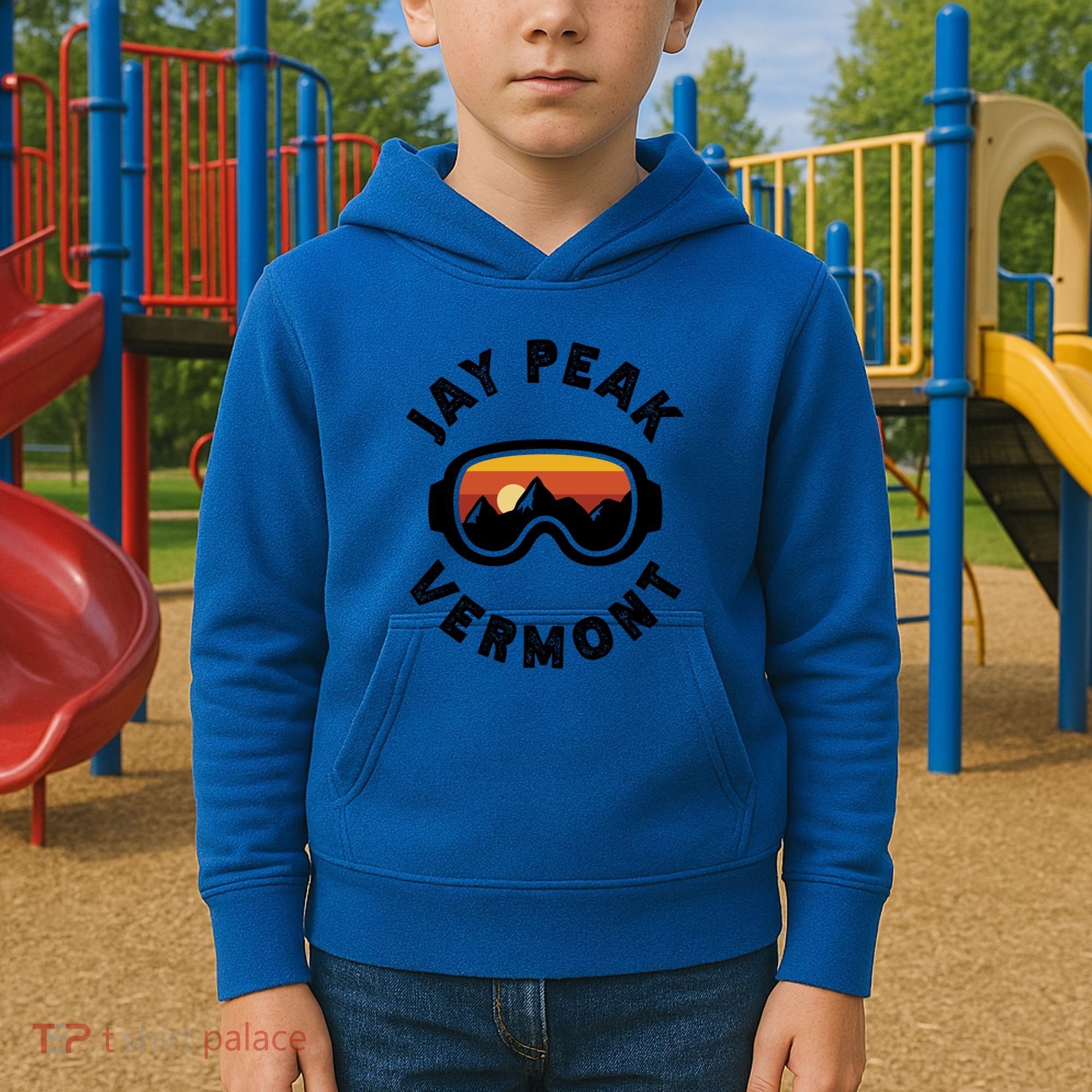 Jay Peak Skiing Ski Snowboarding In Vermont New England Cute Gift Kids Hoodie