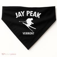 Jay Peak Skiing Tee Vermont Ski USA-Made Doggie Bandana thumb 0
