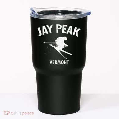 Jay Peak Skiing Tee Vermont Ski Tumbler