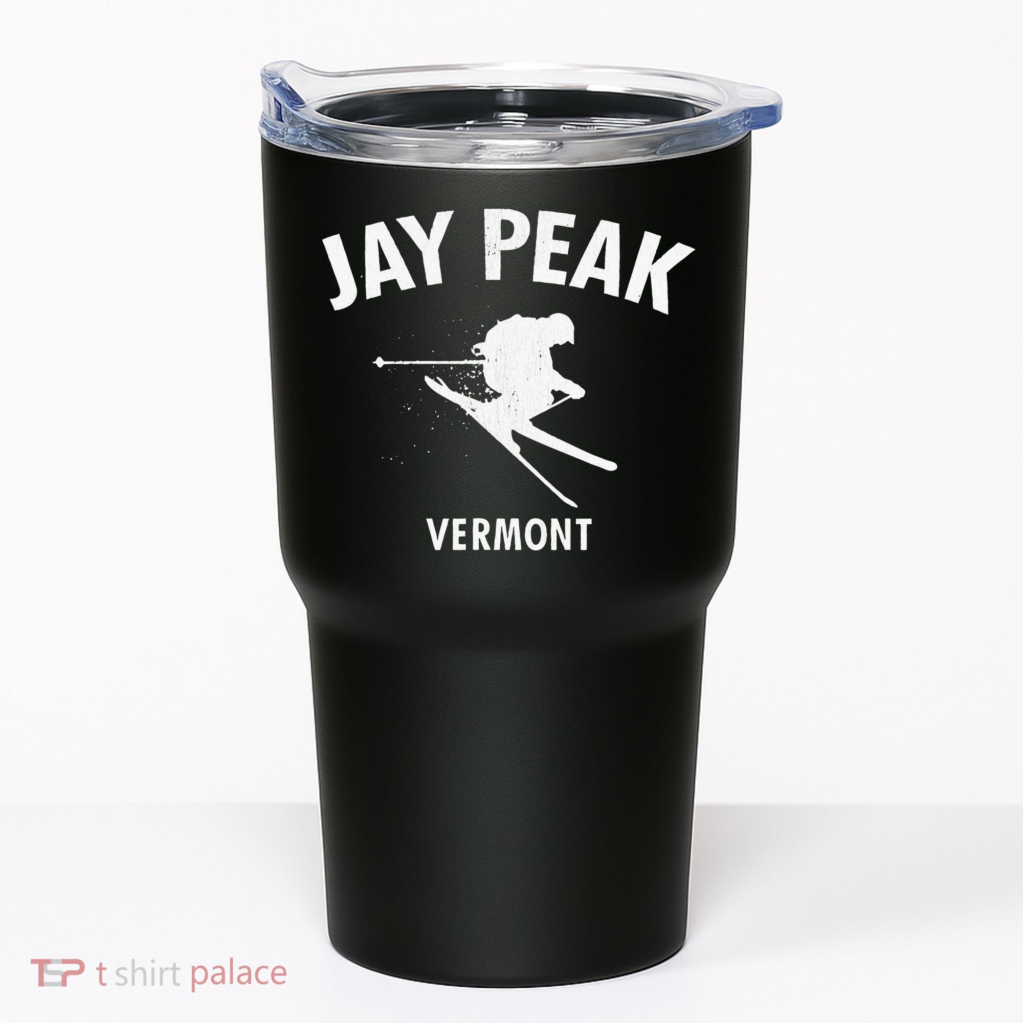 Jay Peak Skiing Tee Vermont Ski Tumbler
