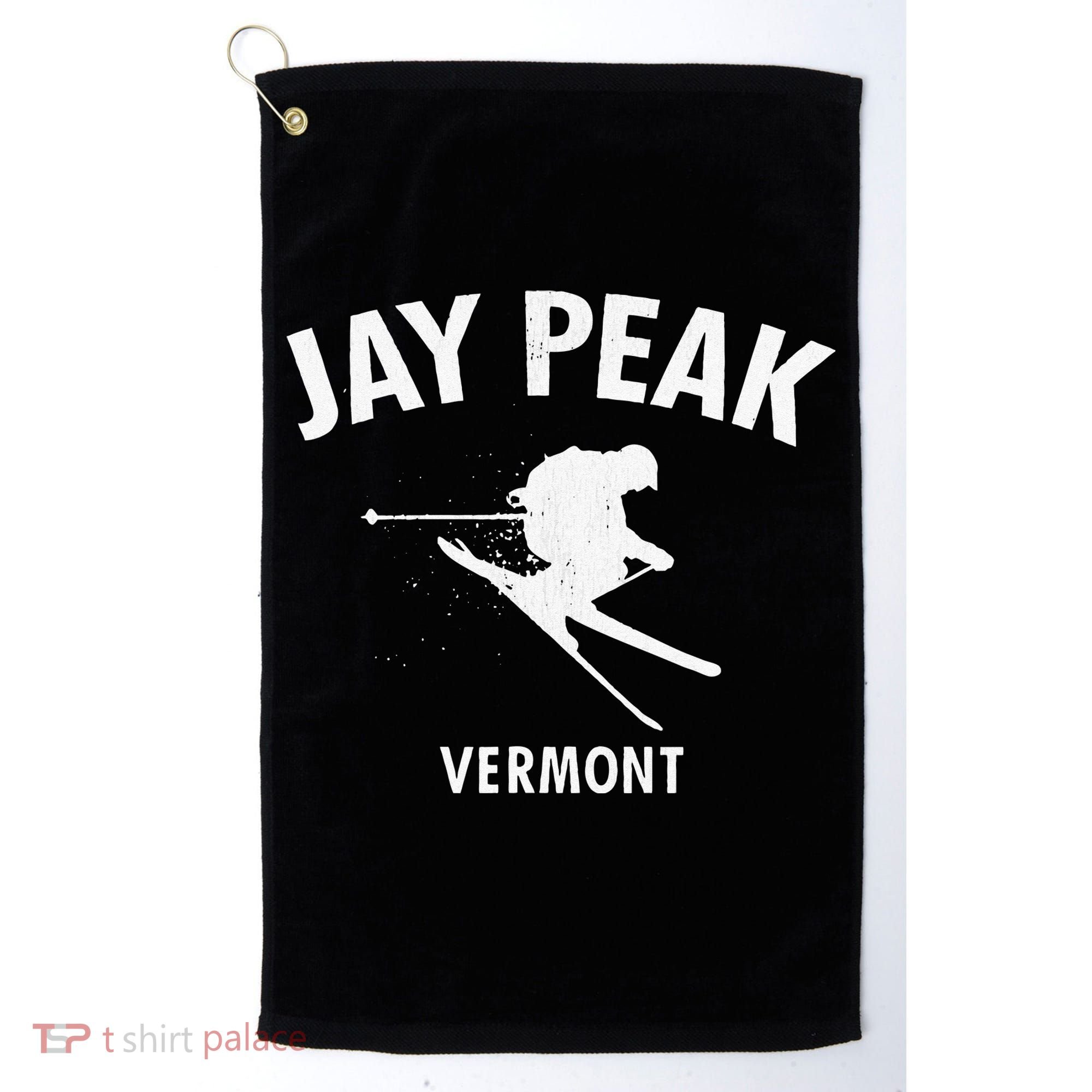 Jay Peak Skiing Tee Vermont Ski Golf Towel