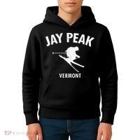 Jay Peak Skiing Tee Vermont Ski Kids Hoodie thumb 4