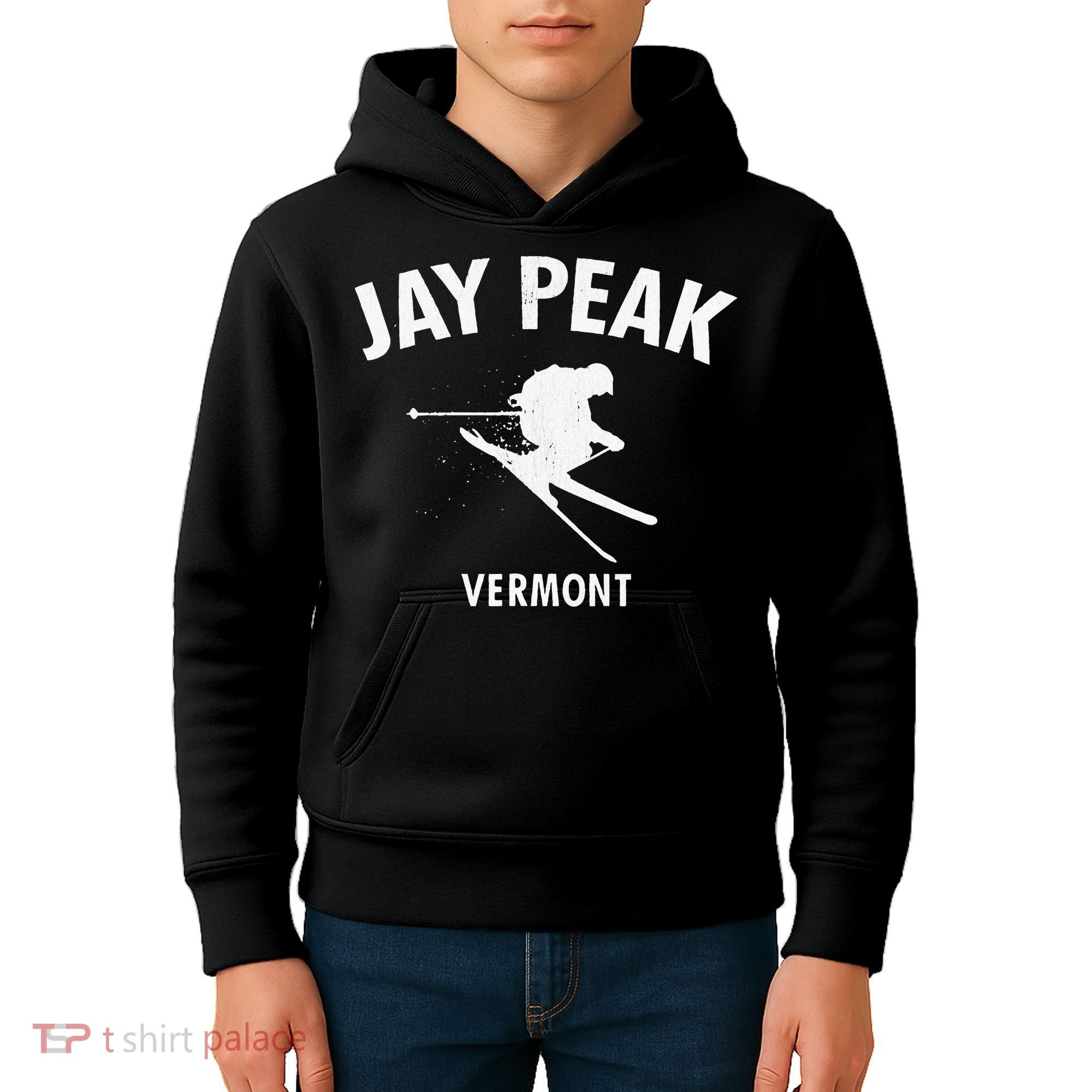 Jay Peak Skiing Tee Vermont Ski Kids Hoodie