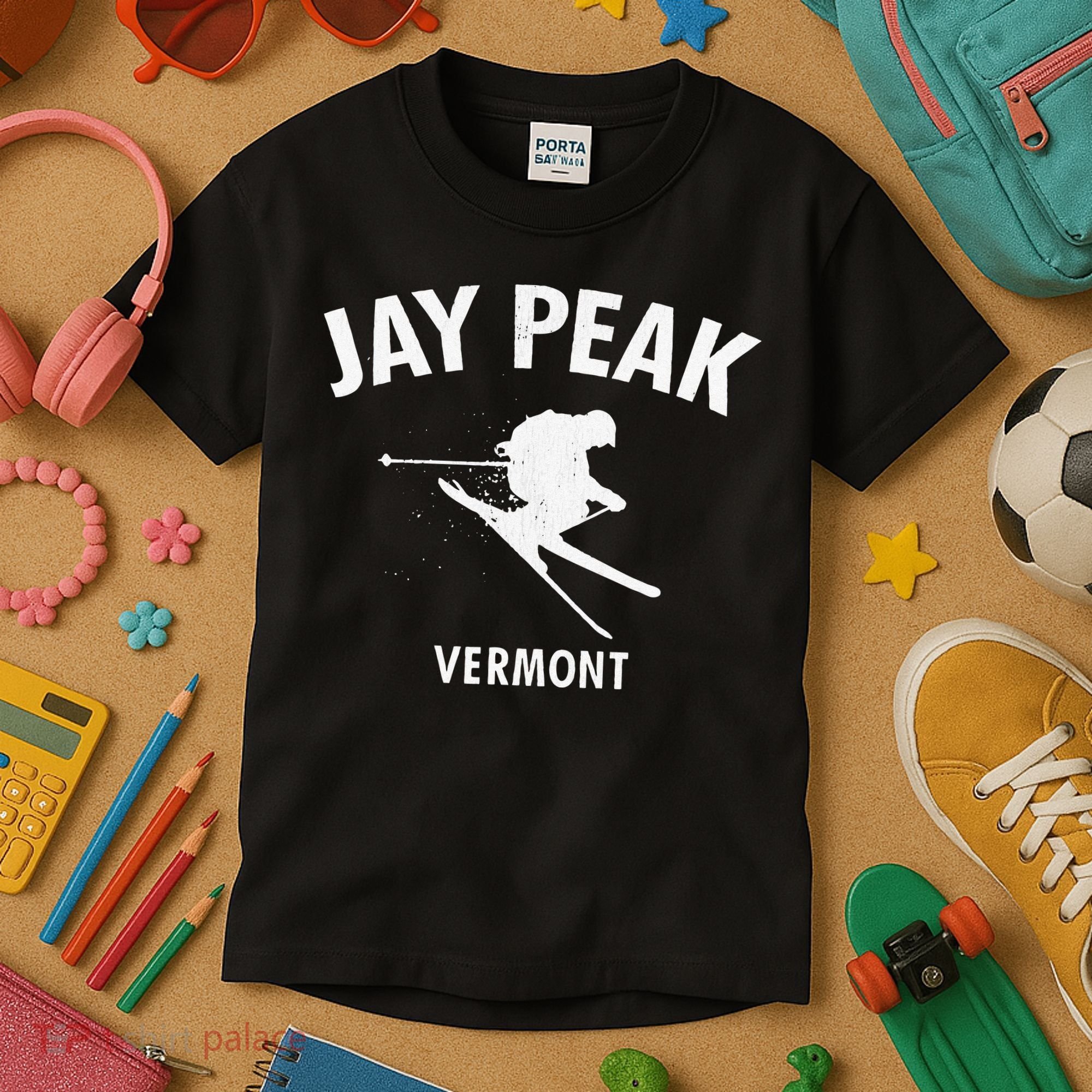 Jay Peak Skiing Tee Vermont Ski Kids T-Shirt