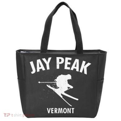 Jay Peak Skiing Tee Vermont Ski Tote Bag