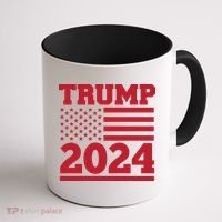 Jumbo Print Trump 2024 Usa Flag Coffee Mug thumb 1
