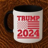 Jumbo Print Trump 2024 Usa Flag Coffee Mug thumb 2