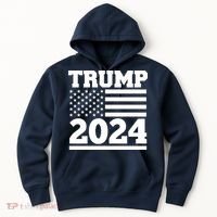 Jumbo Print Trump 2024 Usa Flag Hoodie thumb 0