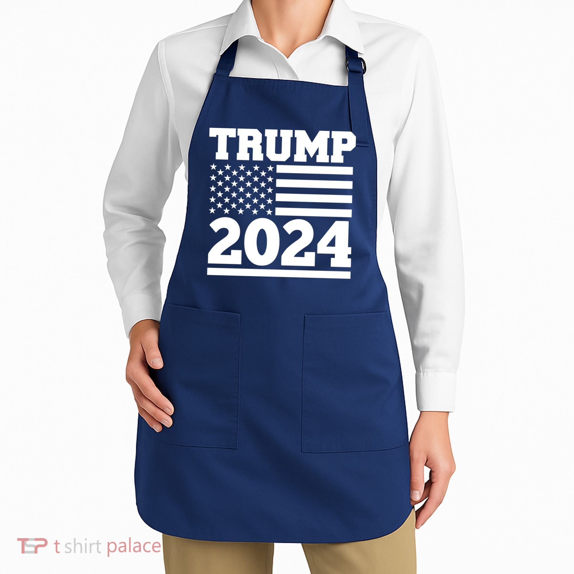 Jumbo Print Trump 2024 Usa Flag Apron