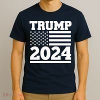 Jumbo Print Trump 2024 Usa Flag T-Shirt thumb 3