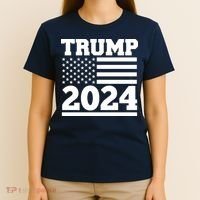 Jumbo Print Trump 2024 Usa Flag T-Shirt thumb 4
