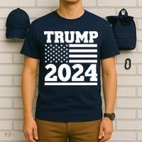 Jumbo Print Trump 2024 Usa Flag T-Shirt thumb 6