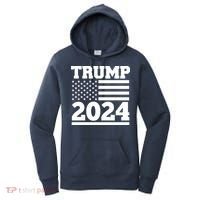 Jumbo Print Trump 2024 Usa Flag Women's Hoodie thumb 0