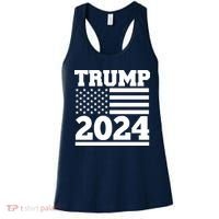 Jumbo Print Trump 2024 Usa Flag Women's Tank Top thumb 0