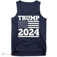 Jumbo Print Trump 2024 Usa Flag Tank Top thumb 0