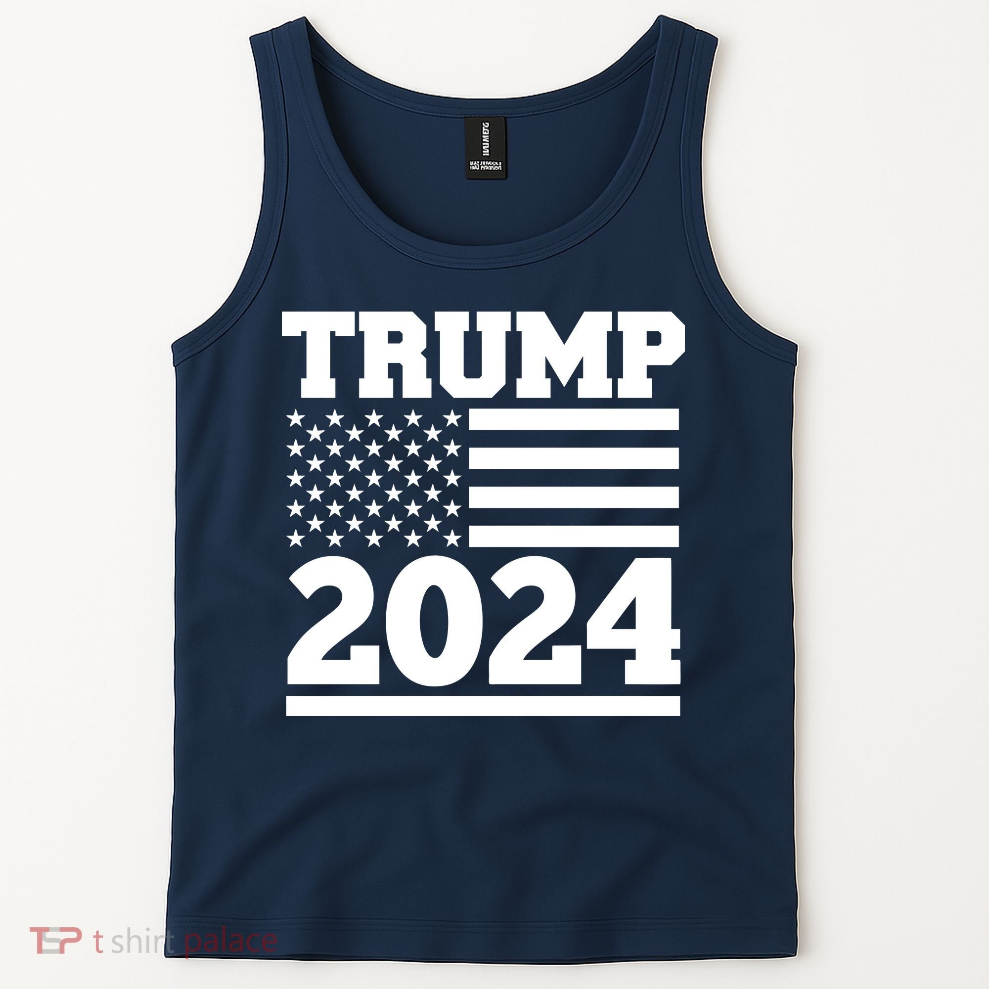 Jumbo Print Trump 2024 Usa Flag Tank Top
