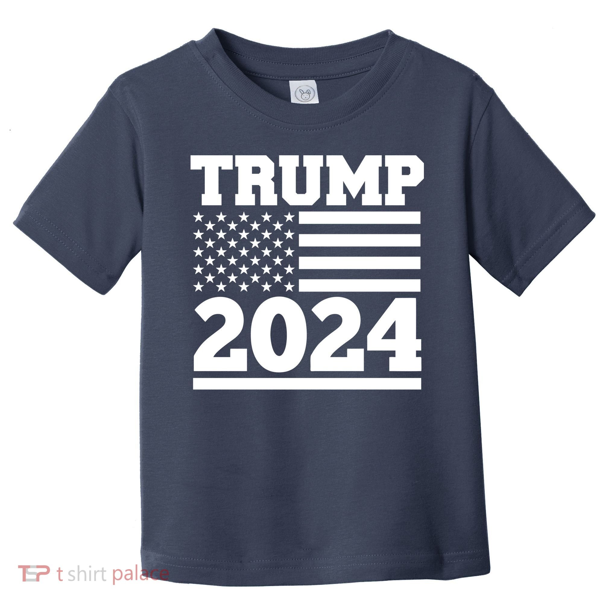 Jumbo Print Trump 2024 Usa Flag Toddler T-Shirt