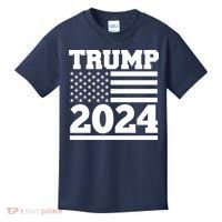 Jumbo Print Trump 2024 Usa Flag Kids T-Shirt thumb 0