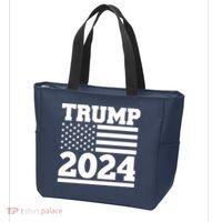 Jumbo Print Trump 2024 Usa Flag Tote Bag thumb 3