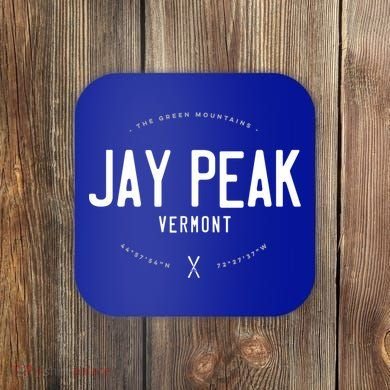Jay Peak Vermont Graphic Distressed Vintage Ski Great Gift Coaster