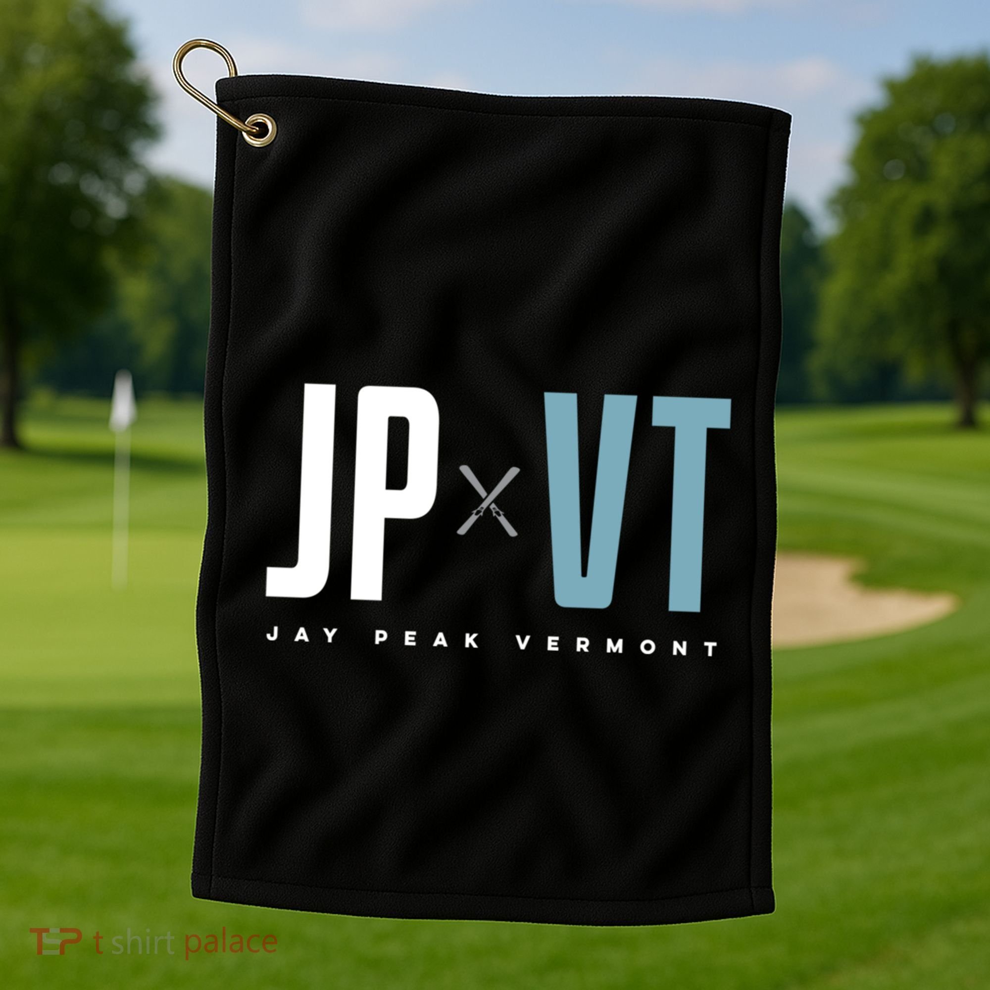 Jay Peak Vermont Graphic Ski Cool Gift Golf Towel