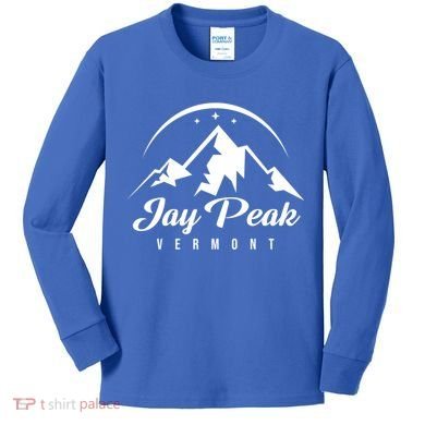 Jay Peak Vermont Ski Resort Skiing Snowboarding Gift Kids Long Sleeve Shirt
